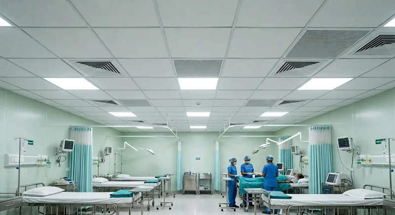 Antimicrobial cleanroom suspended ceiling at a Chalakudy hospital